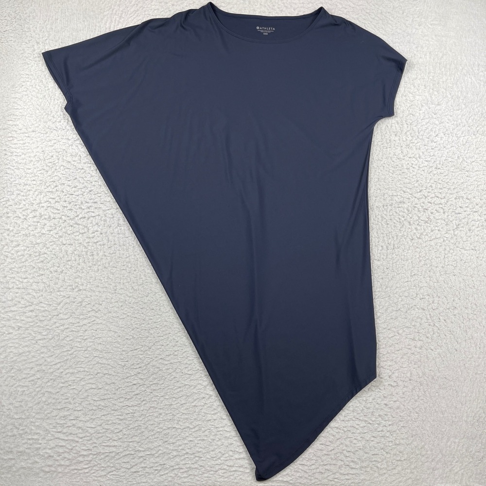 Athleta Asymmetric Dress Women XXS Navy Blue Sleeveless Sunlover Hilo Coverup
